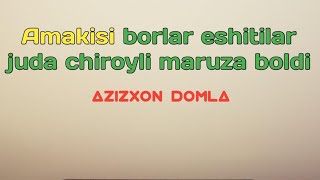 Mana o'sha mashxur Amaki haqida maruza eshitamiz