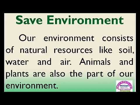 afrikaans speech on saving the environment