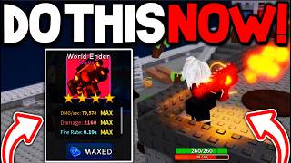 WORLD ENDER MAX UPGRADE SHOWCASE in Survive Zombie Arena! Roblox screenshot 4