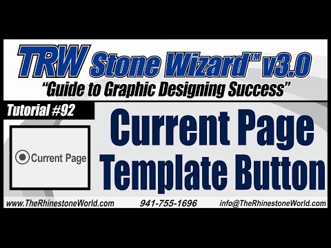 TRW Stone Wizard 3 0 Tutorial Video 92 Current Page Template Button