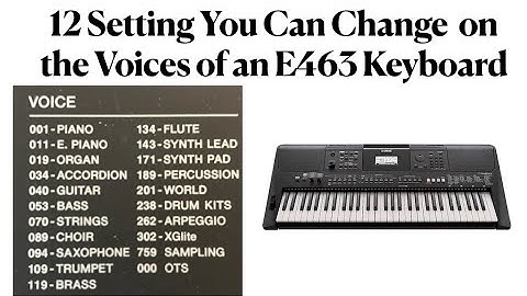 12 Settings You Can Change on the Voices of an E463 Keyboard