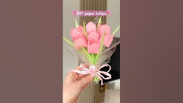 Diy paper tulip bouquet🌷🤍