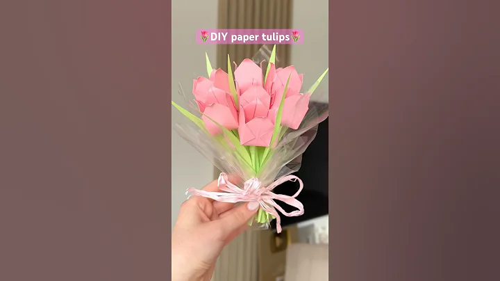 Diy paper tulip bouquet🌷🤍