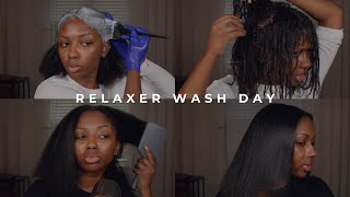 Relaxer Wash Day | 9 Month Relaxer Retouch | Niara Alexis