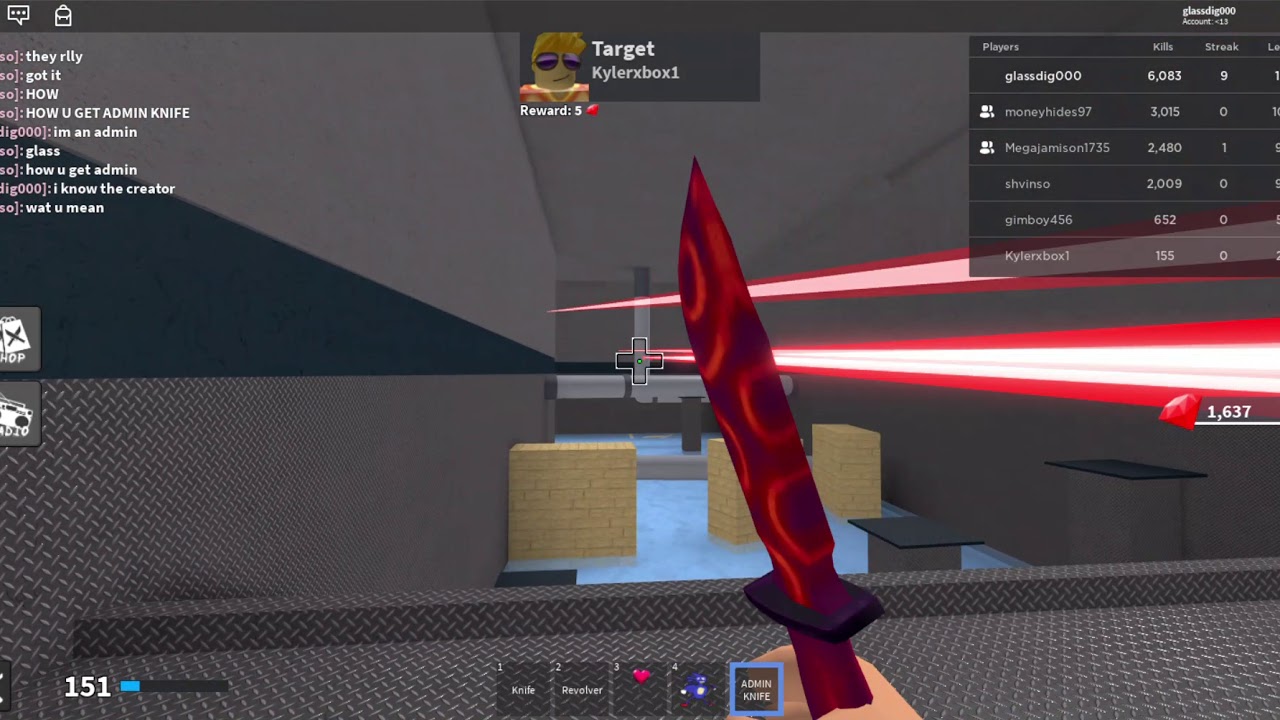 the admin knife roblox kat YouTube