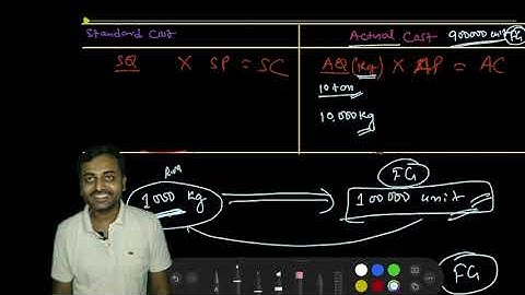 Standard Costing Material  Variance | B.com | BBA | CA, CS I Cost Accounting | Variance Analysis |