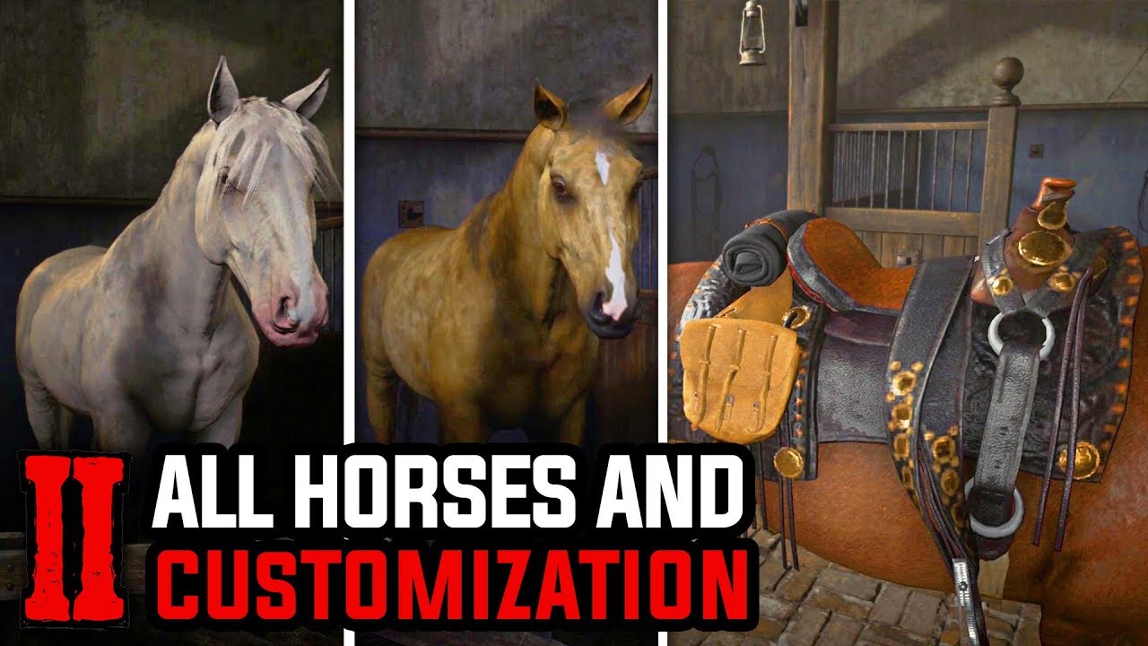 Forpustet syv maksimum All Horses and Customizations Online (Prices/Upgrades/Breeds) - Red Dead  Redemption 2 Online - YouTube