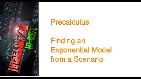 Precalculus - 3.2 Notes Example 3: Finding an Exponential Model