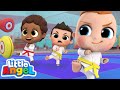 Karate Song | Doing Sports | Little Angel Kids Songs & Nursery Rhymes