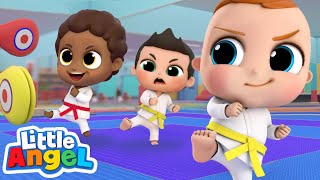 Karate Song | Doing Sports | Little Angel Kids Songs \u0026 Nursery Rhymes