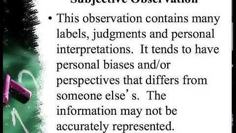 Observation Screencast Part 1
