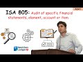 ISA 805 Explained: Audit of specific financial statements, element, account or item