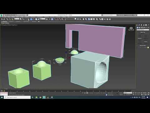 3ds Max Basic Modeling Boolean Operation { Union, Intersect, Subtract, Merge }