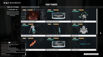 Warframe Void Trader 11/18/2016