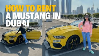 How to rent a Cheap Mustang in Dubai  🇦🇪 | Vlog 91 | Dubai Vlog Hindi