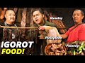 Extreme filipino igorot food of benguet eating pinikpikan etag and pinuneg