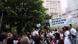 Moms Demand Action Rally at City Hall NYC - Happy