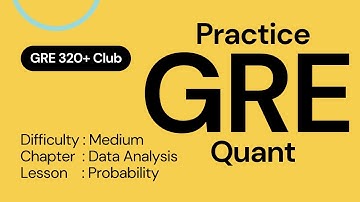 Math FREE Practice Questions to score 320 in GRE 2024 | Medium | Data Analysis | Probability