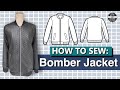 Bomber jacket with lining for men diy  sewing steps  complete sew along