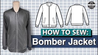 Bomber Jacket with Lining for Men DIY  Sewing Steps / Complete Sew Along