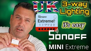 Sonoff extreme MINIr4 on 3way switch light UK NO-NEUTRAL required at light switch #Sonoff #extreme