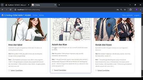 Aplikasi - Voting MAN 1 Agam menggunakan Boostrap dan PHP/MySQL