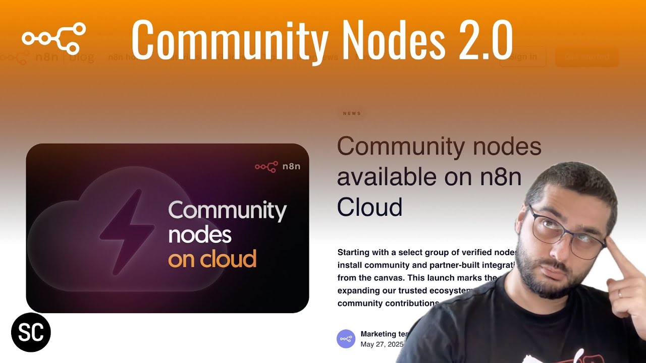 Community Nodes 2.0 в n8n — теперь в Cloud и без кода! - YouTube