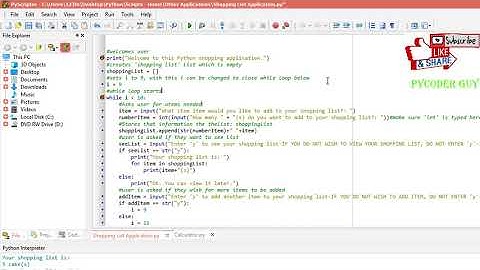 Making a Shopping List Application in Python¦ Part#3 ¦