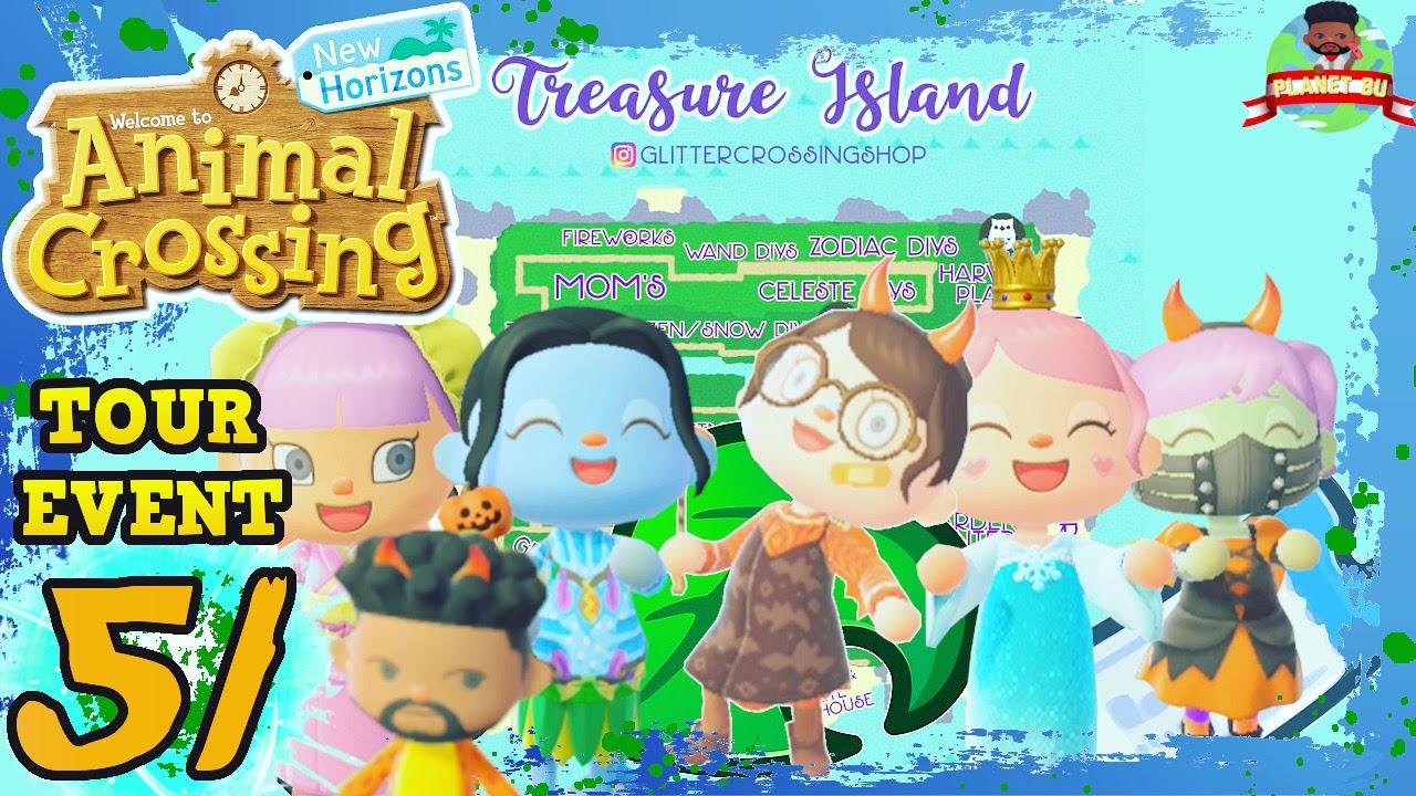 Treasure Island Tour With Friends! Glitter Isle! Animal Crossing New