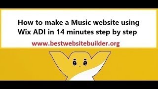 How to make a Music website using Wix ADI in 14 minutes step by step