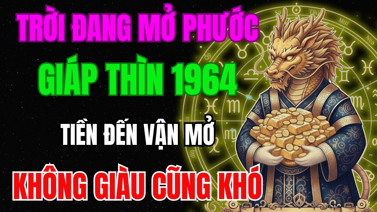 Trời Đang Mở Phước, Giáp Thìn 1964 Tiền Đến Vận Mở, Phước Báu Kéo Về Âm Ầm, Không Giàu Cũng Khó