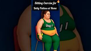 Easy Sitting Exercises for Hanging Belly Fat 🔥💯#shorts #belly #tummy #motivation #exercise #viral