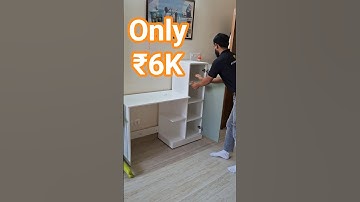 ABOUT SPACE Study Table | DIY Computer Desk with Storage | Only ₹6K #desksetup #shorts