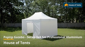 PopUp Gazebo - Setup 3x4,5m Professional Aluminium