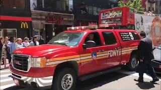 FDNY RESPONDING COMPILATION 64 FULL OF BLAZING SIRENS & LOUD AIR HORNS THROUGHOUT NEW YORK CITY.