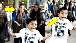 Kajol's Son Yug Devgan's WEIRD Behavior Seeing Media At Mumbai Airport