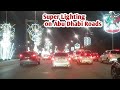 Abu Dhabi Super Road Decoration Lighting / Abu Dhabi Corniche Road / Drive Around Corniche Road