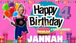 Jannah Turns The Big 4 Happy Birthday Jannah Tribute Shoutouts Fun With Jannah