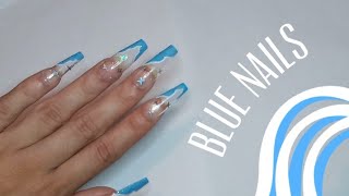 Blue Nails | Blue Decoration / nail art / nail design / nails decoration by Gleam Nails 50 views 3 months ago 20 minutes