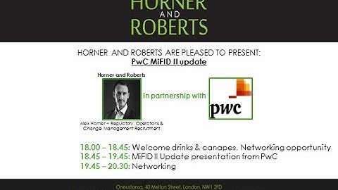 MiFID II Update with PwC 15.2.17