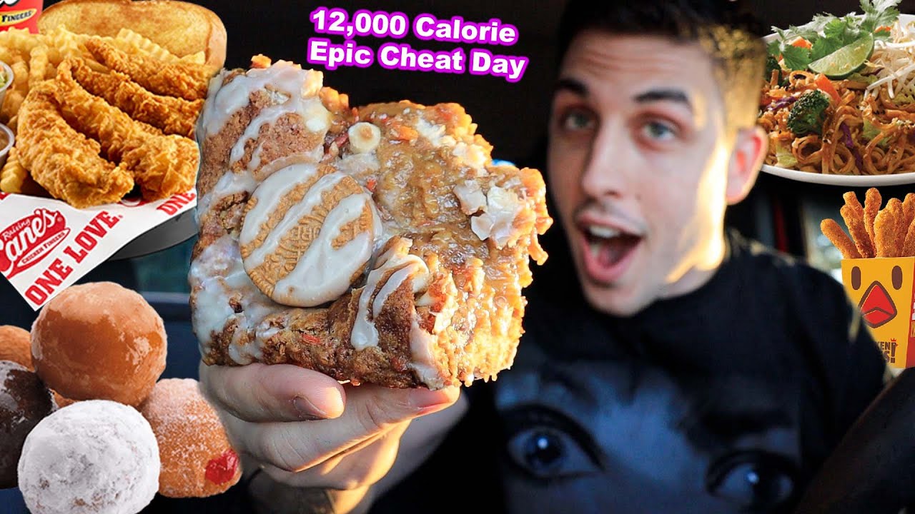 CHEAT DAY HALLOWEEN TREATS| 12,000 CALORIE CHEAT DAY - YouTube