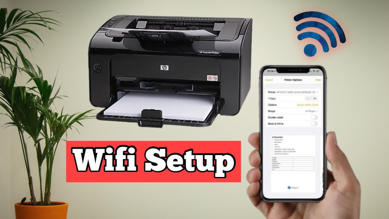 HP LaserJet P1102w Wifi Setup I mobile se print kaise nikale I connect hp  printer to wifi - YouTube