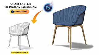 Create an AI Chair Sketch to Realistic || Product Rendering in Photoshop by INDUSTRIAL CAD TUTORIALS 29 views 5 days ago 10 minutes, 18 seconds