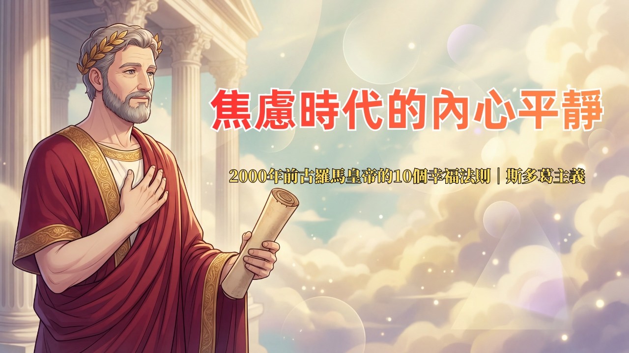 焦慮時代如何找到內心平靜？2000年前古羅馬皇帝的10個幸福法則｜斯多葛主義
