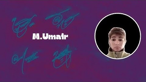 M.Umair name signature style with arooj
