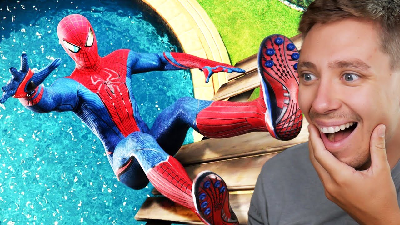 Reacting To SPIDERMAN vs GTA 5 Falls and Crashes