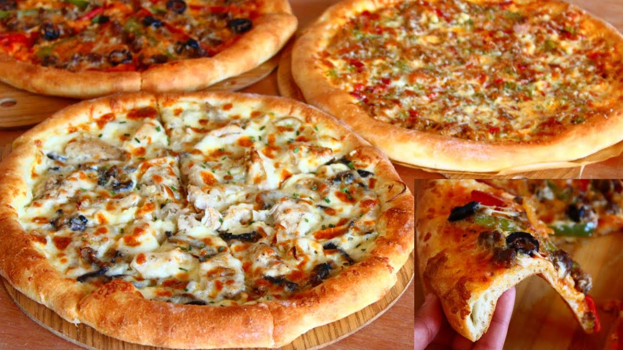 أخيرا بالخلطة السرية مايستعملوهاش حتى في المطاعم اروع بيتزا بلا عجن رطوبيتها غير بثلاث مذاقات متنوعة