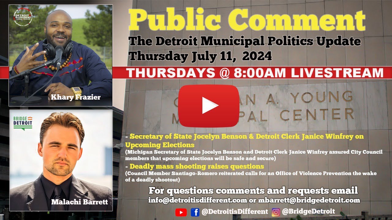 Public Comment Wednesday, July 11 2024 | Voter Updates and Gun Violence Response