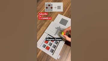 crafting Minecraft Magma cube spawn egg but #lego