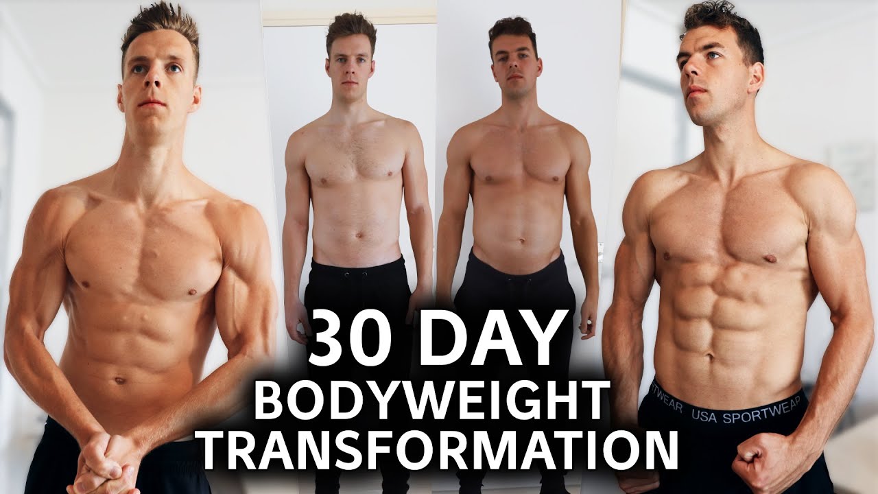 Amazing 30-DAY Body Transformation by 2 Brothers | Bodyweight ONLY ...